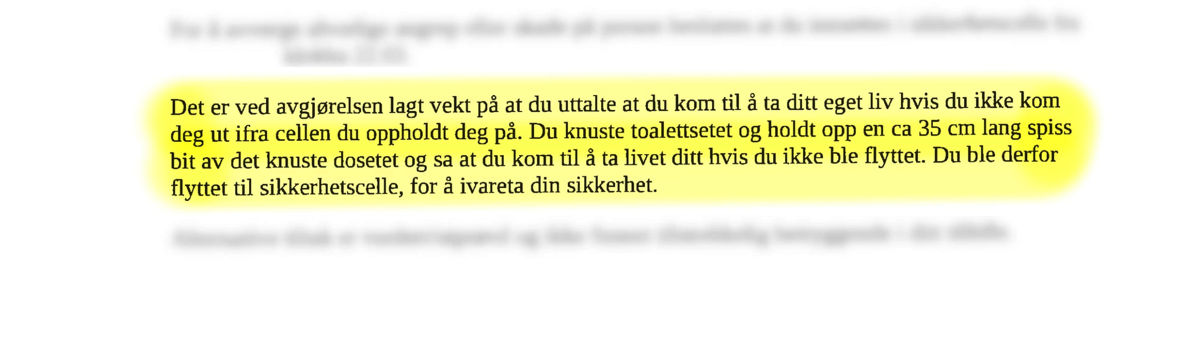 Tekst på papir.