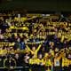 Tor Erik Schrøder / NTB Start-supportere under eliteseriekampen i fotball mellom Start og Bodø/Glimt på Sparebanken Norge Arena Kristiansand.