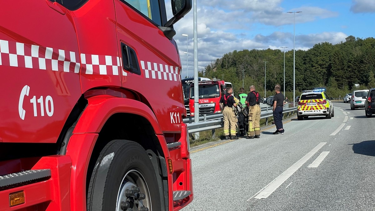 Alvorlig ulykke på E 18 ved Dyreparken i Kristiansand