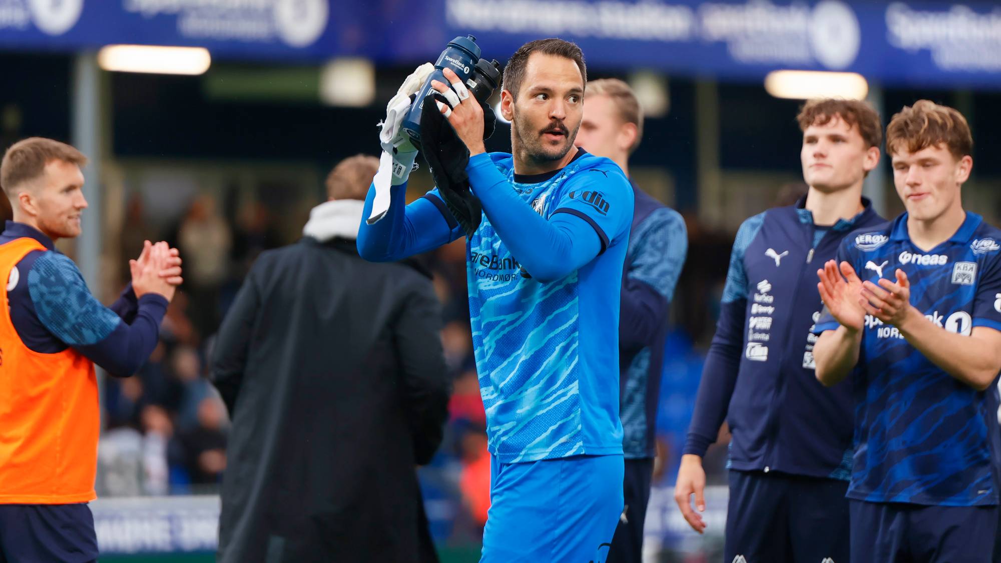 Kristiansunds Michael Lansing feirer etter seieren mot Molde 