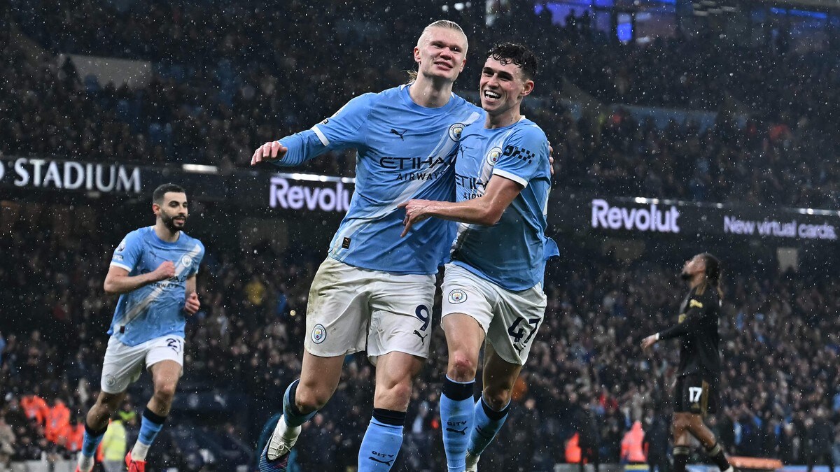 Målfest for City – Haaland byttet ut i pausen etter scoring