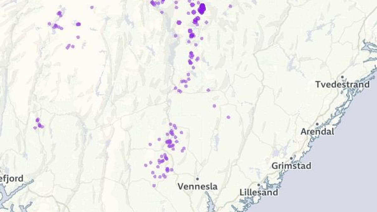 Lynnedslag i Agder