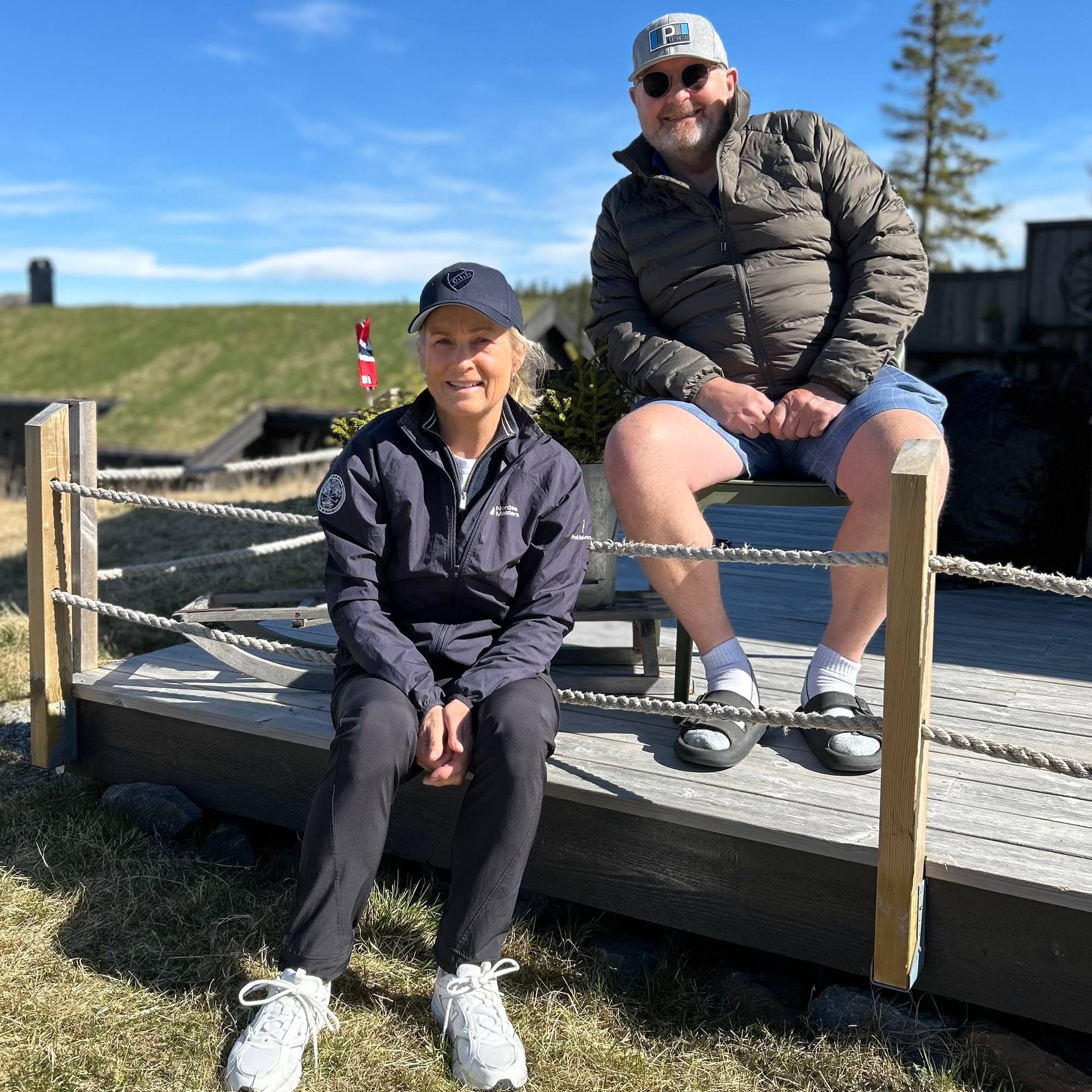 Petter Thoresen sammen med kona Heidi.