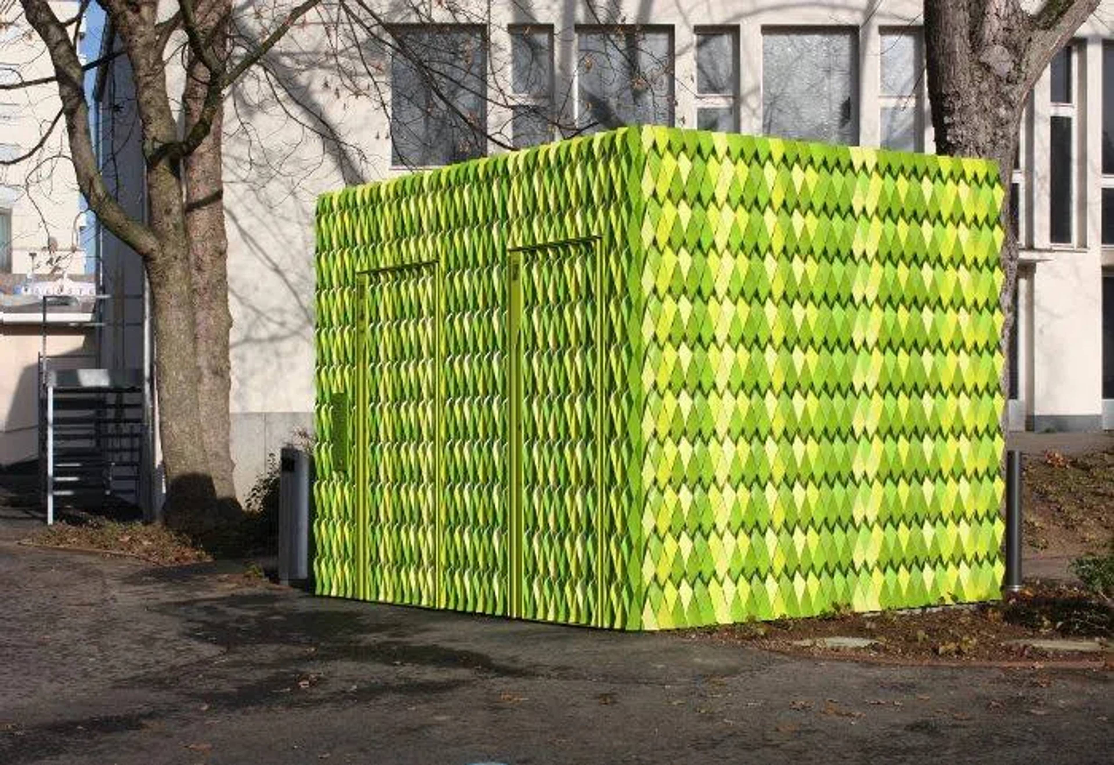 KUBE: Gramazio & Kohler har designet den knallfargede kuben som står i Uster i Sveits. Foto: