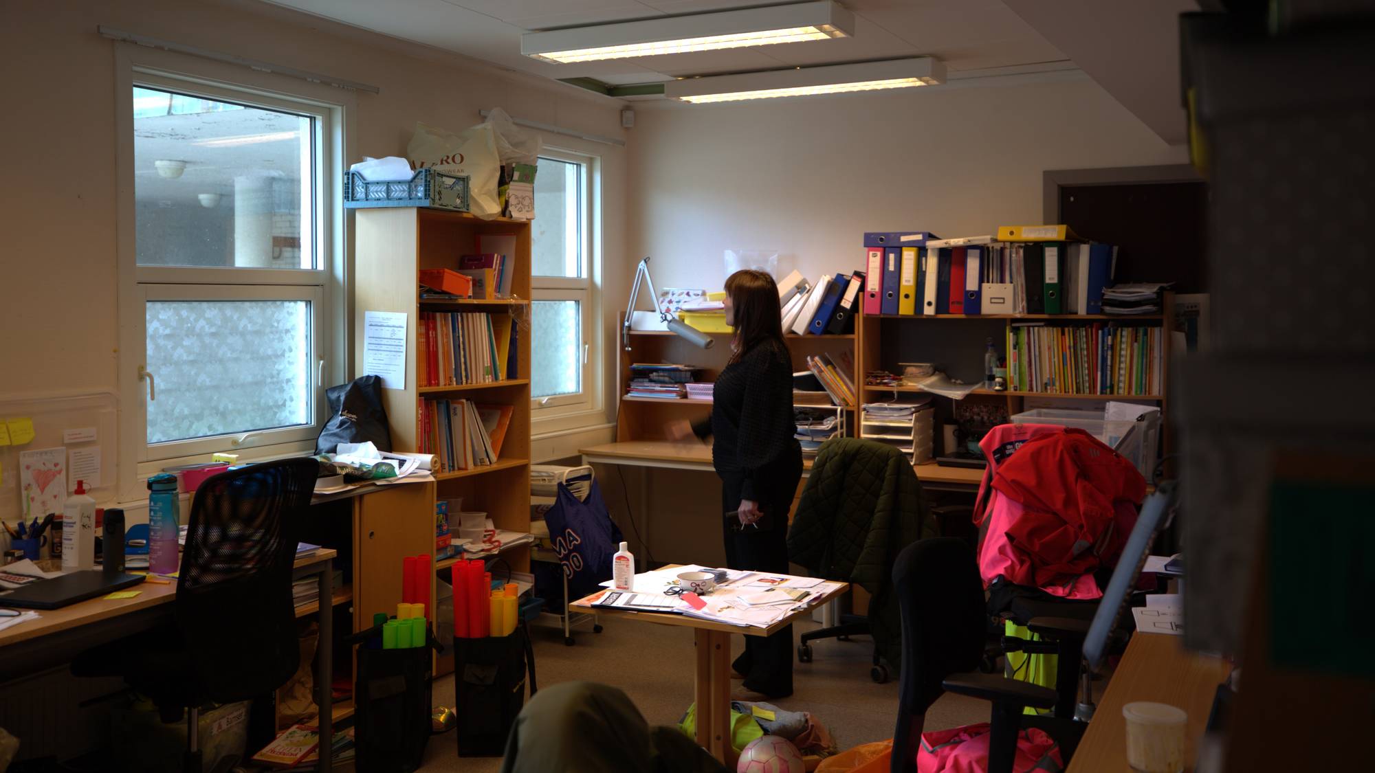 Bilde av skolebygg som skal rives. 