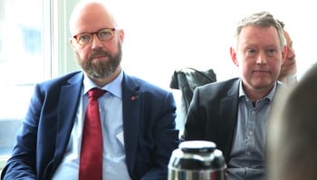 Ordfører Geir Waage og PLU-leder Henrik Johansen