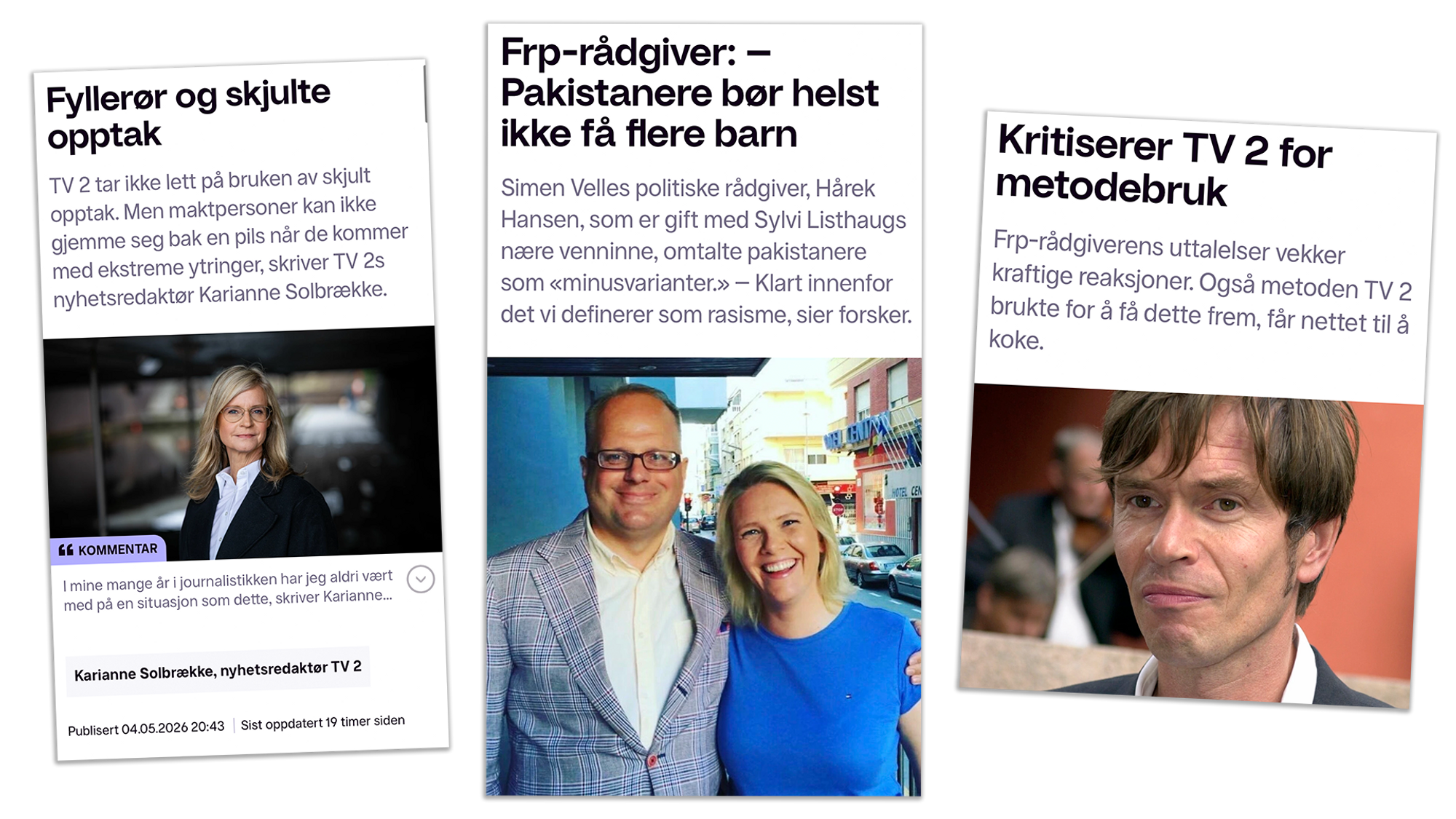 TV 2s skjulte opptak av Frp-rådgiver utløser debatt om metodebruk — image 1