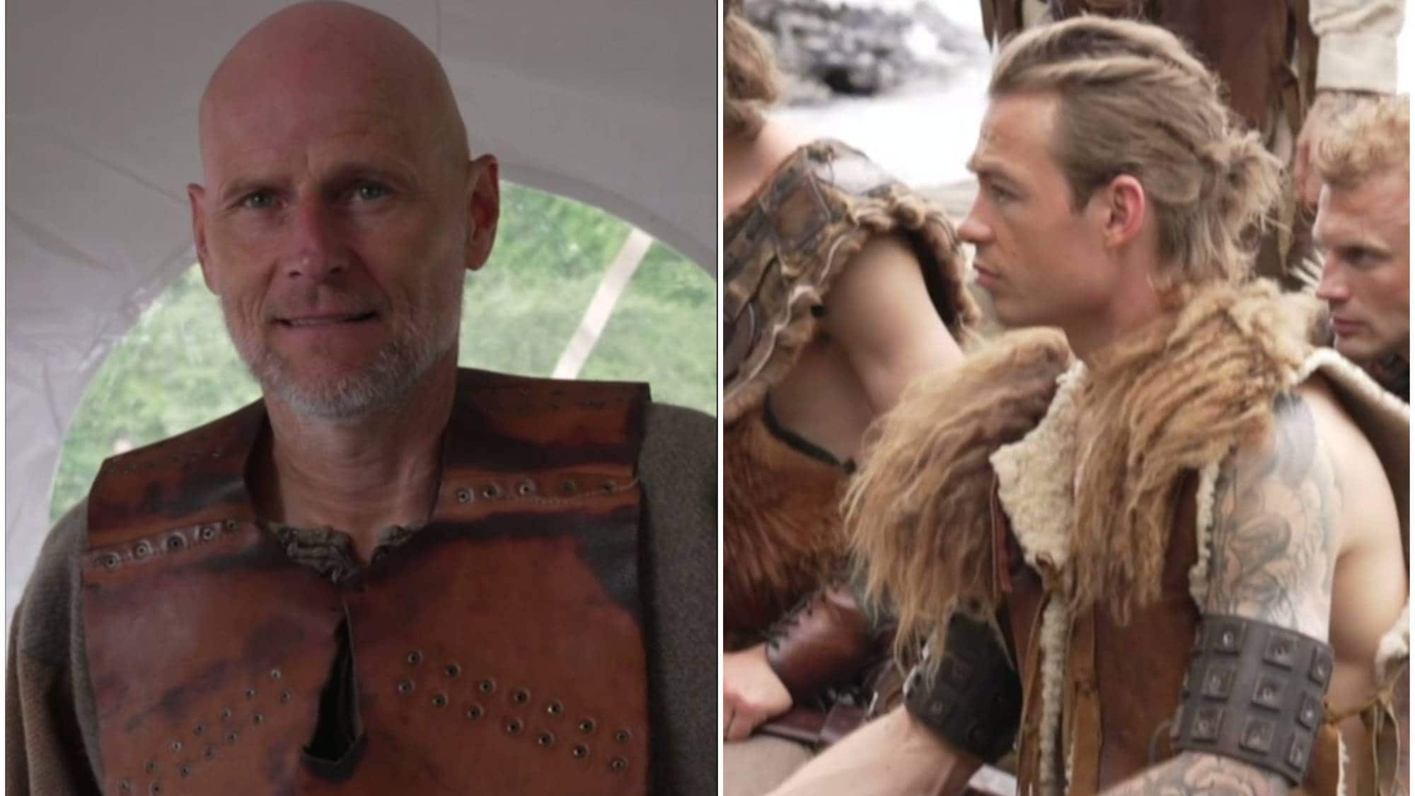 Ståle Solbakken og Patrick Berg i viking-kostymer