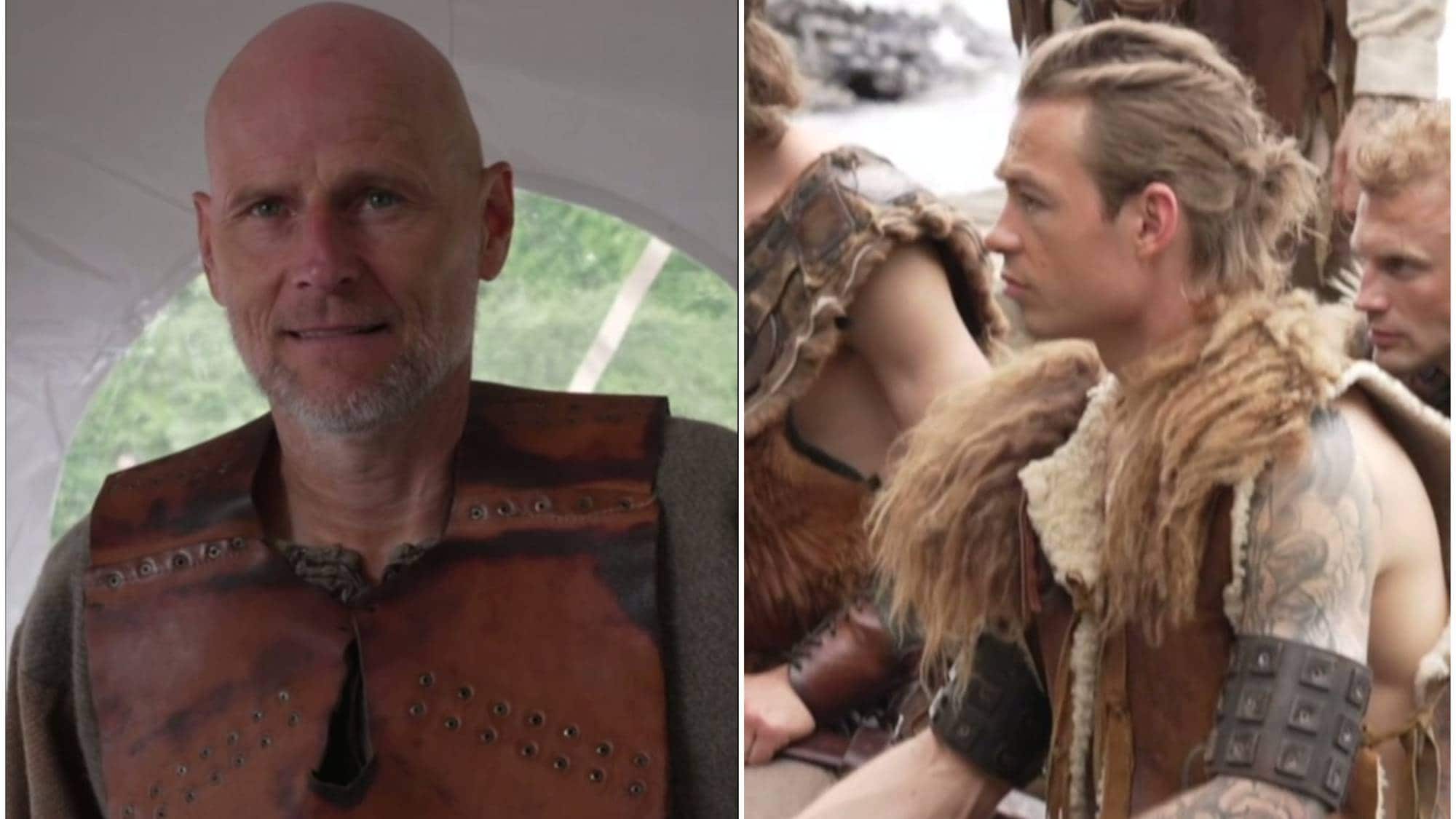 Ståle Solbakken og Patrick Berg i viking-kostymer