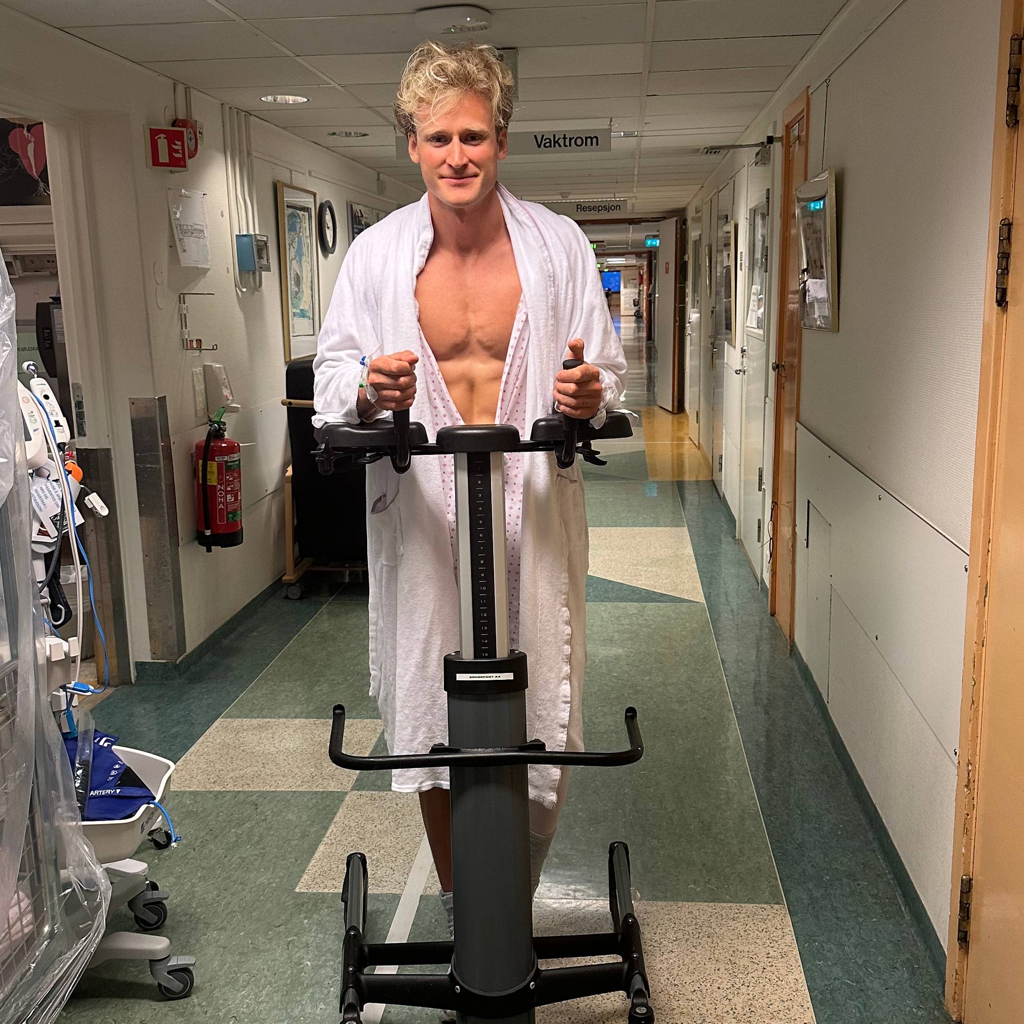 Eivind Vold på sykehuset