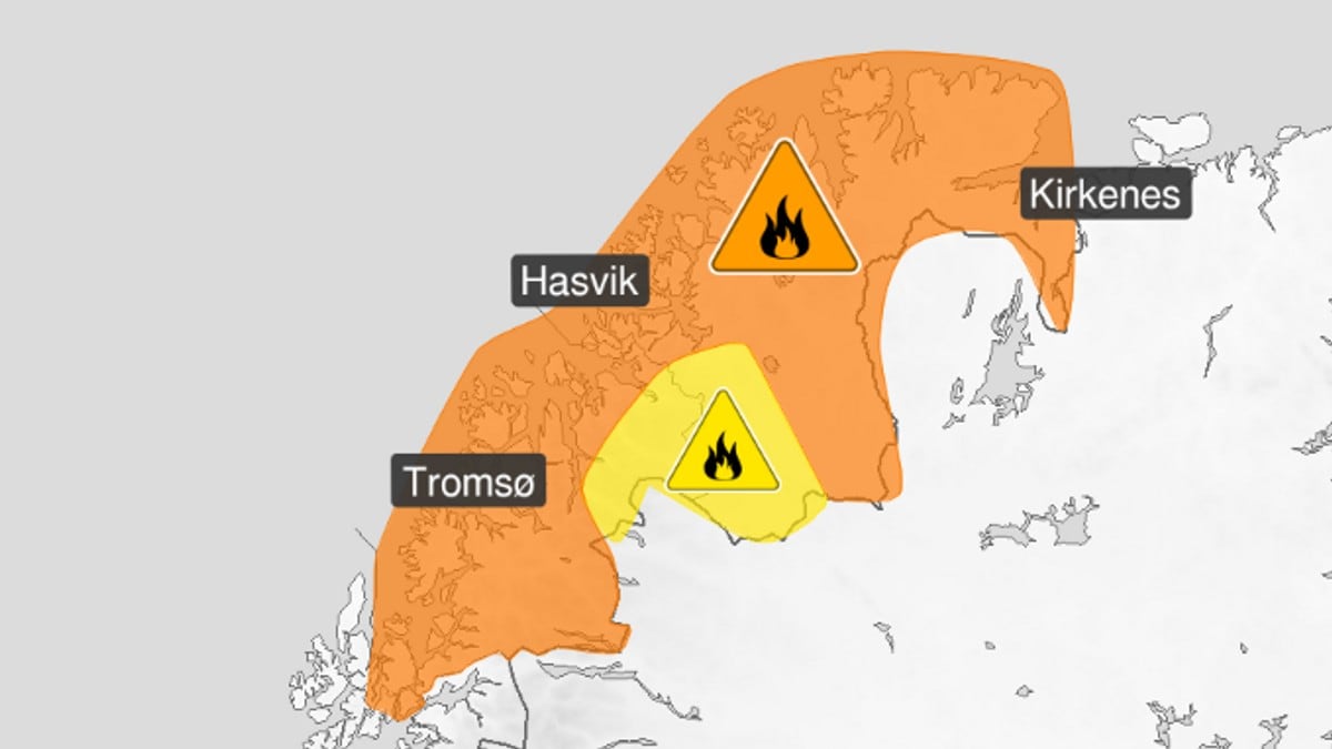 Oransje nivå for skogbrannfare