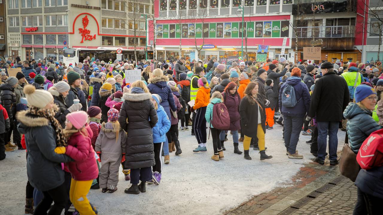 Skoledemonstrasjon i Tromsø