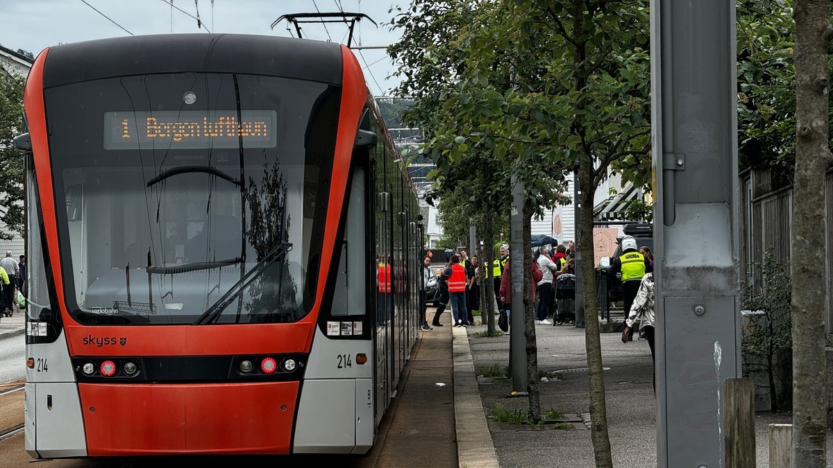 Kvinne påkjørt av bybanevogn i Bergen – sendt til akuttmottak