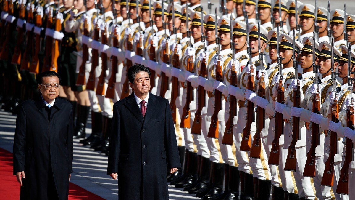 Shinzo Abe på besøk i Kina