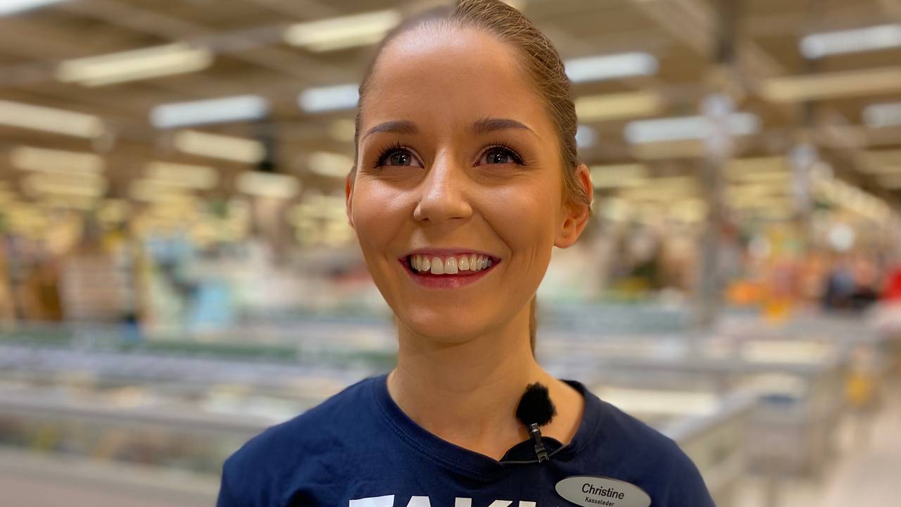 Christine Fagerheim Hestnes, kasseleder på Coop Mega på Sjølyst i Oslo.