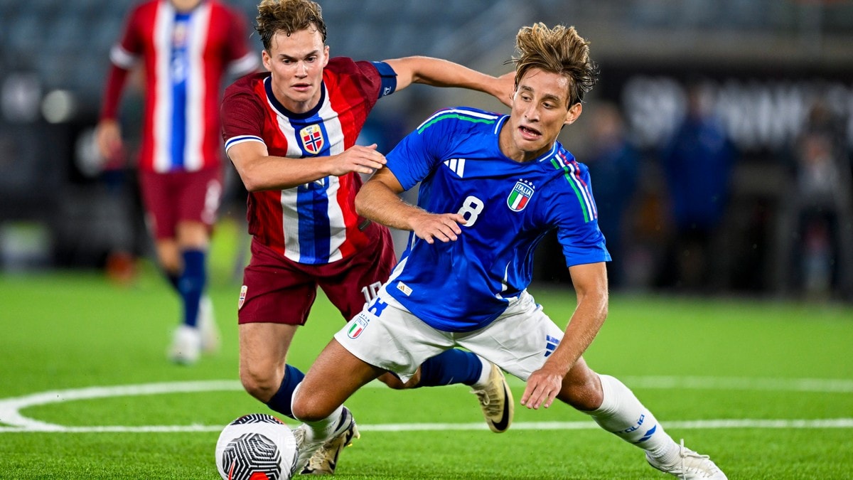 U21-landslaget med kjempesmell mot Italia