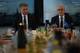 Øystein Otterdal / NRK Jonas Gahr Støre og Terje Aasland legger fram nye planer for oljenæringen