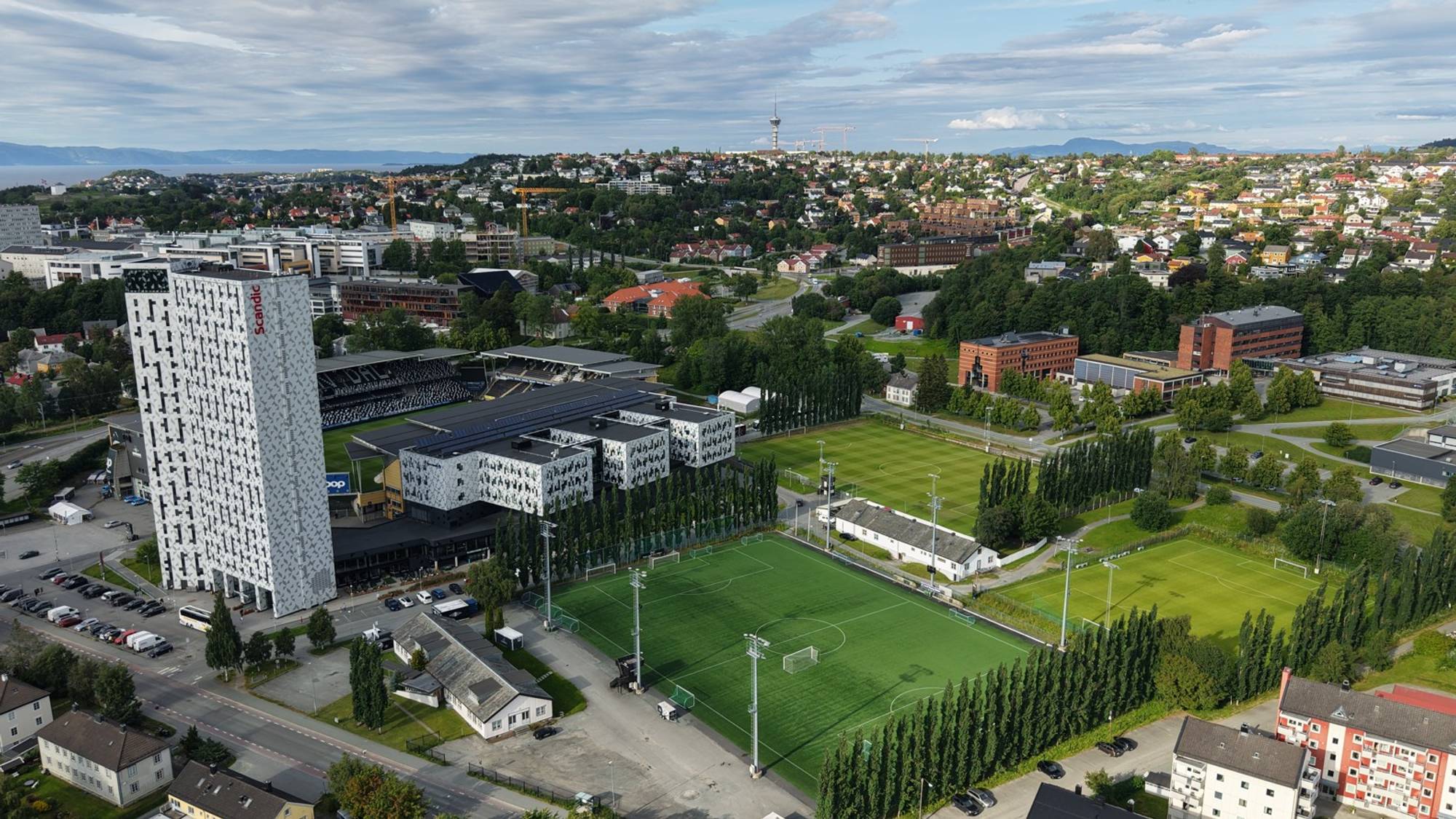 Lerkendal stadion sett fra lufta