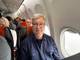 Jurij Linkevitsj / NRK Jan Espen Kruse sittende i et aeroflot fly