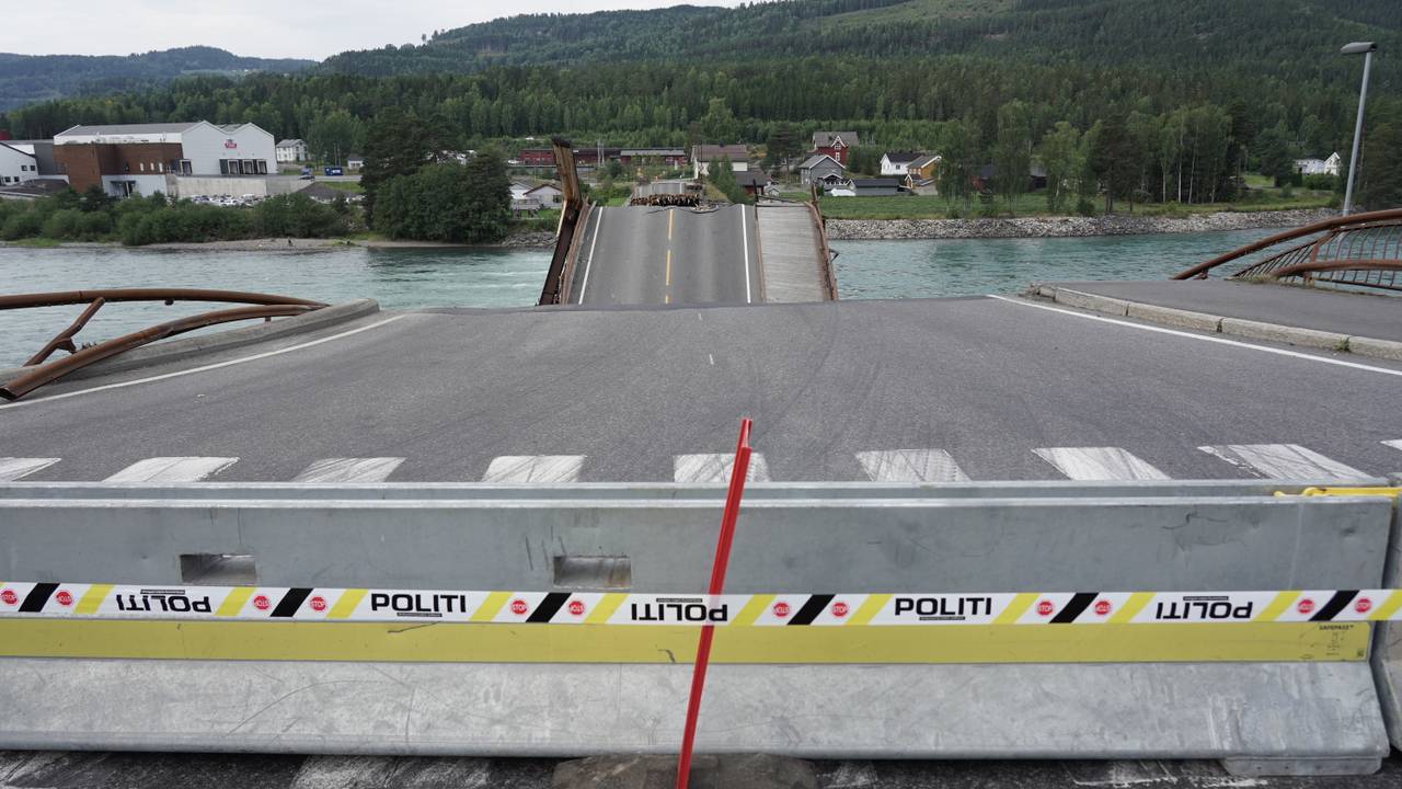 Bro kollapset på Tretten i Gudbrandsdalen