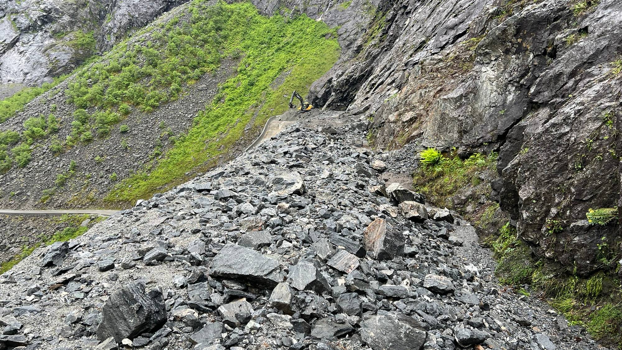 Stein i veien på Trollstigen.