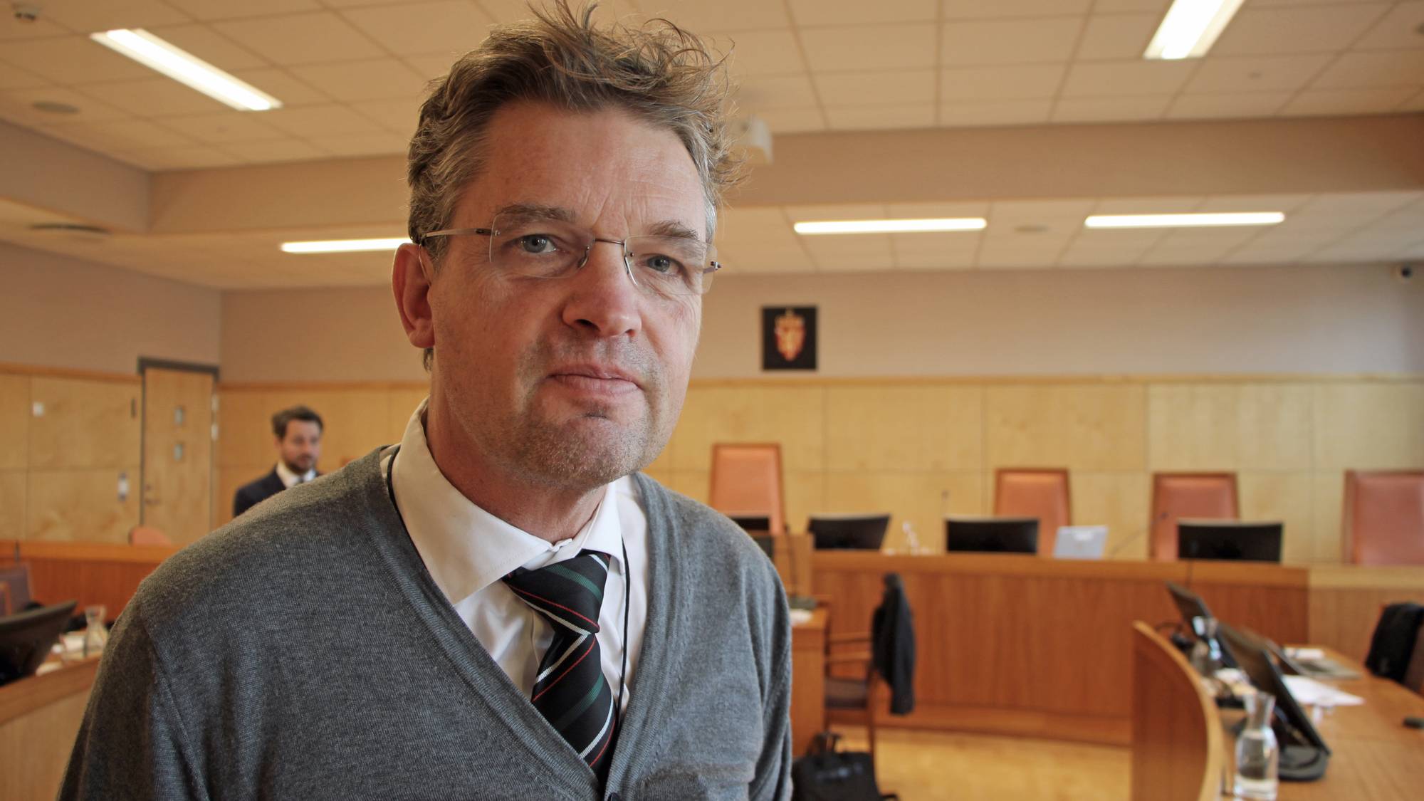 Trygve Staff i rettssal i Hedmarken tingrett.