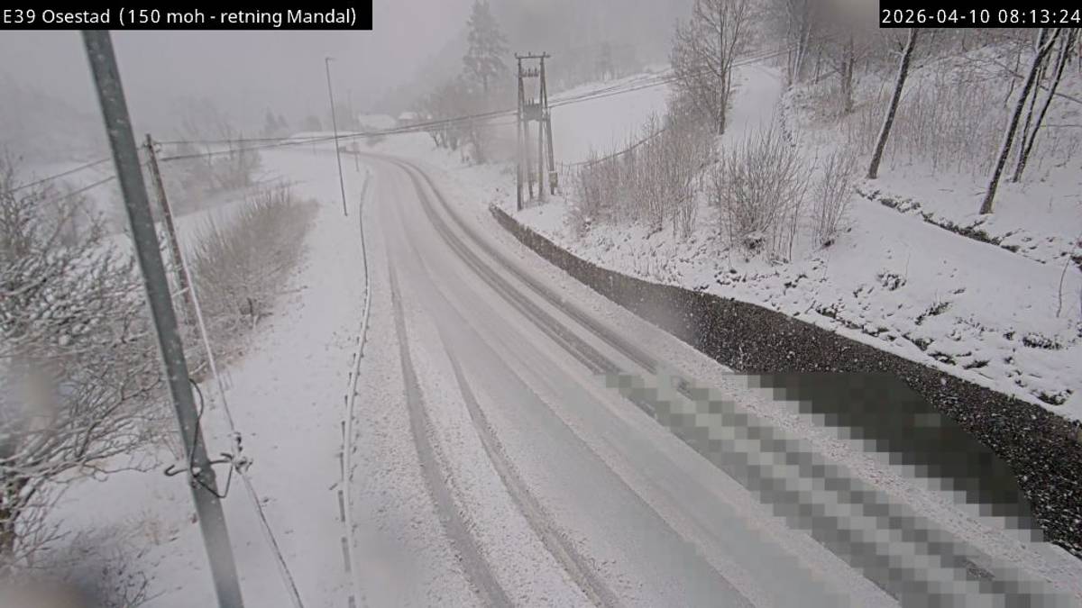 Det snør vest i Agder: – Kan by på utfordrende kjøreforhold