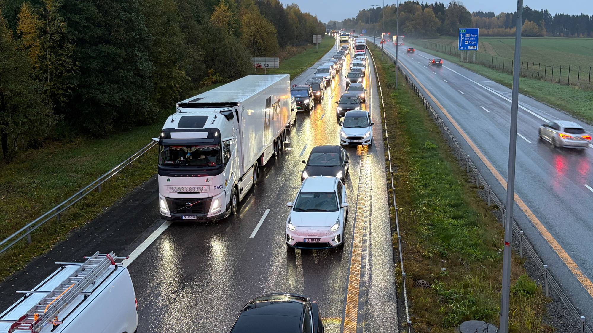 Lange køer E6 rygge