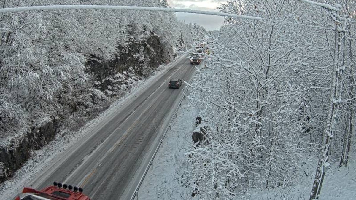 Snødekte veier i nord førte til store trafikale problemer på E6