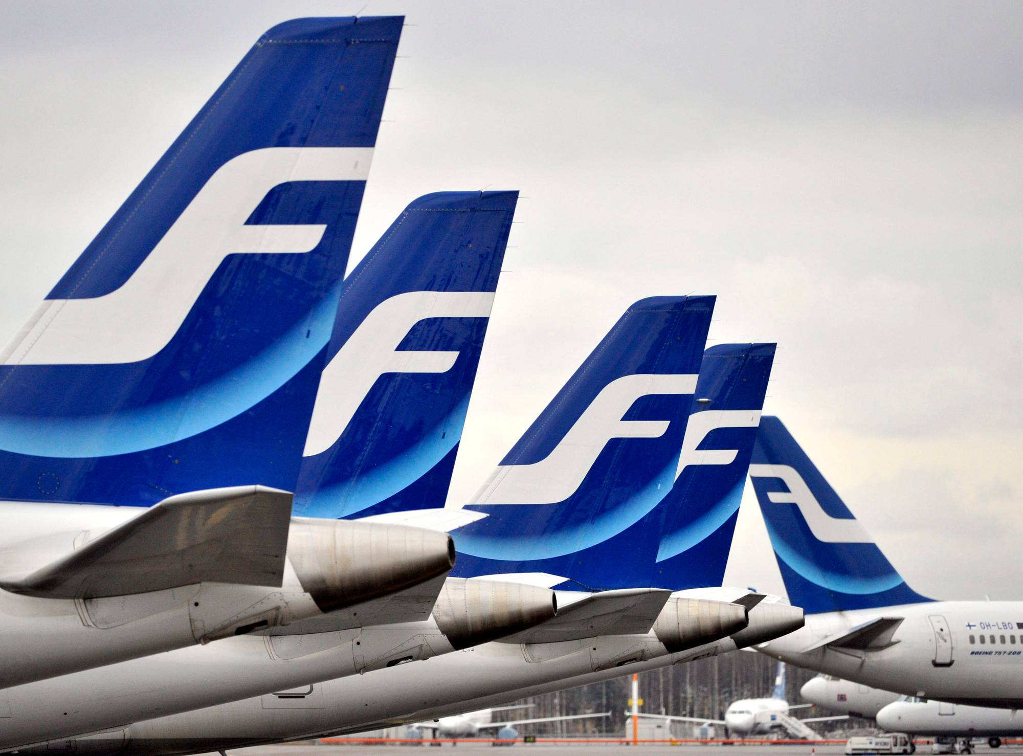 Finnair-fly i Helsinki