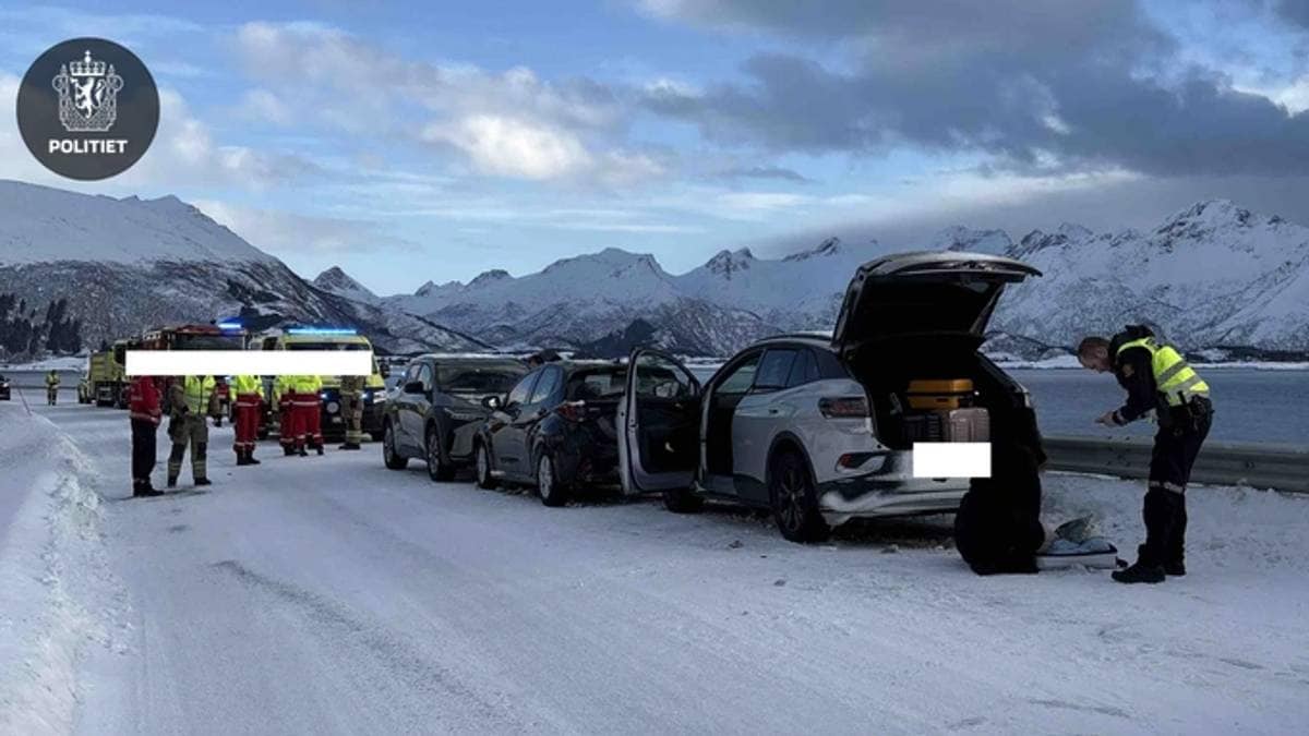 Asiatiske turister skaper farlige situasjoner på E10: – Biler ligger strødd i grøfta