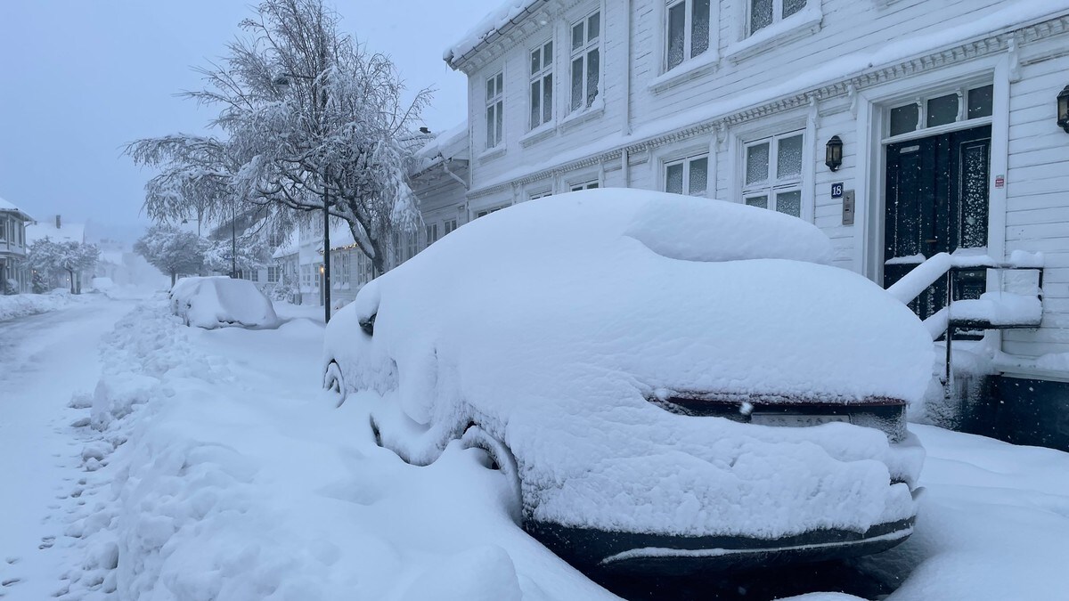 Meteorolog om snømengdene: – Ganske uvanlig