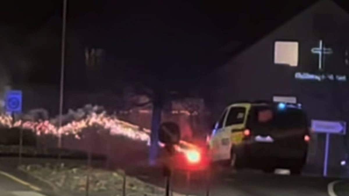 Politiet reagerer på bruk av fyrverkeri på Flekkerøy