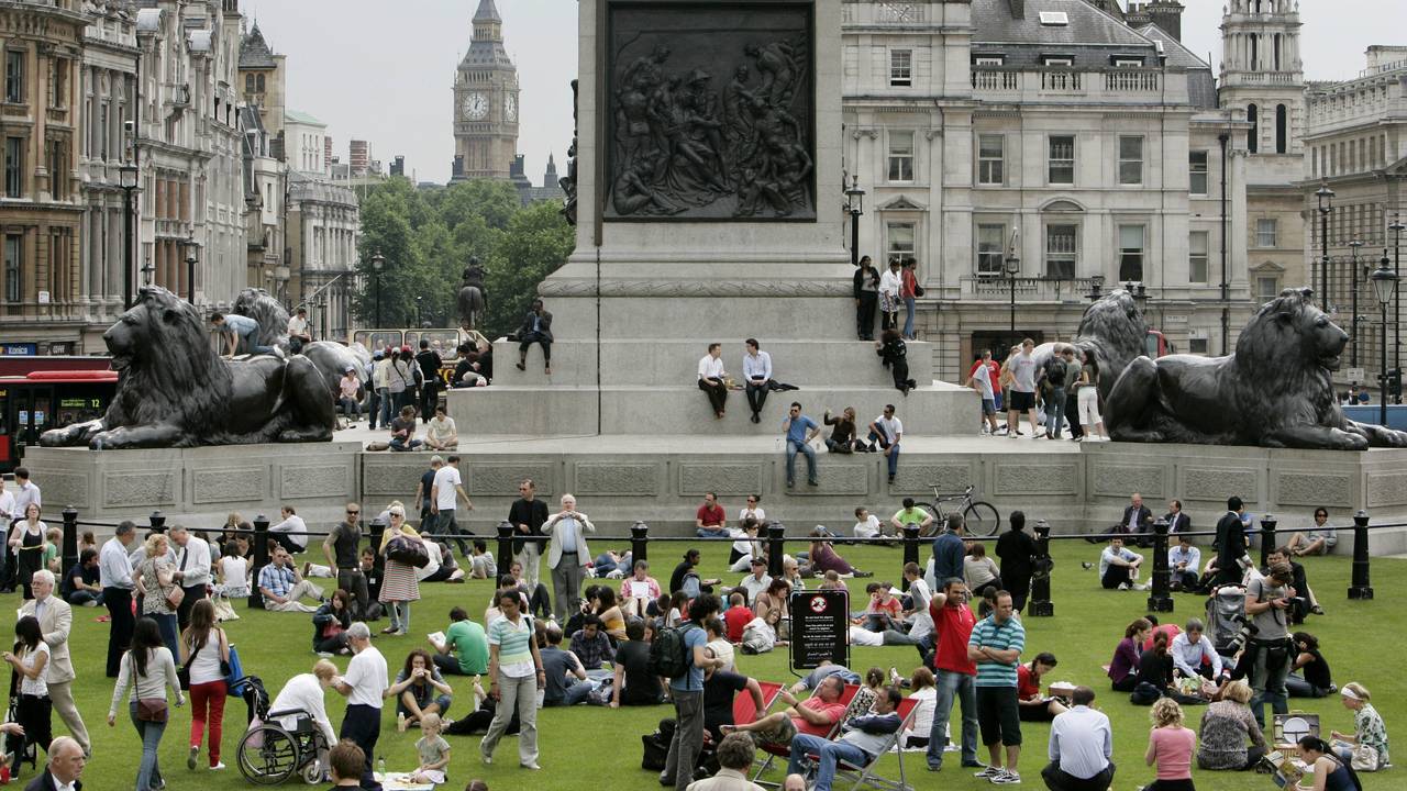 Trafalgar square før.