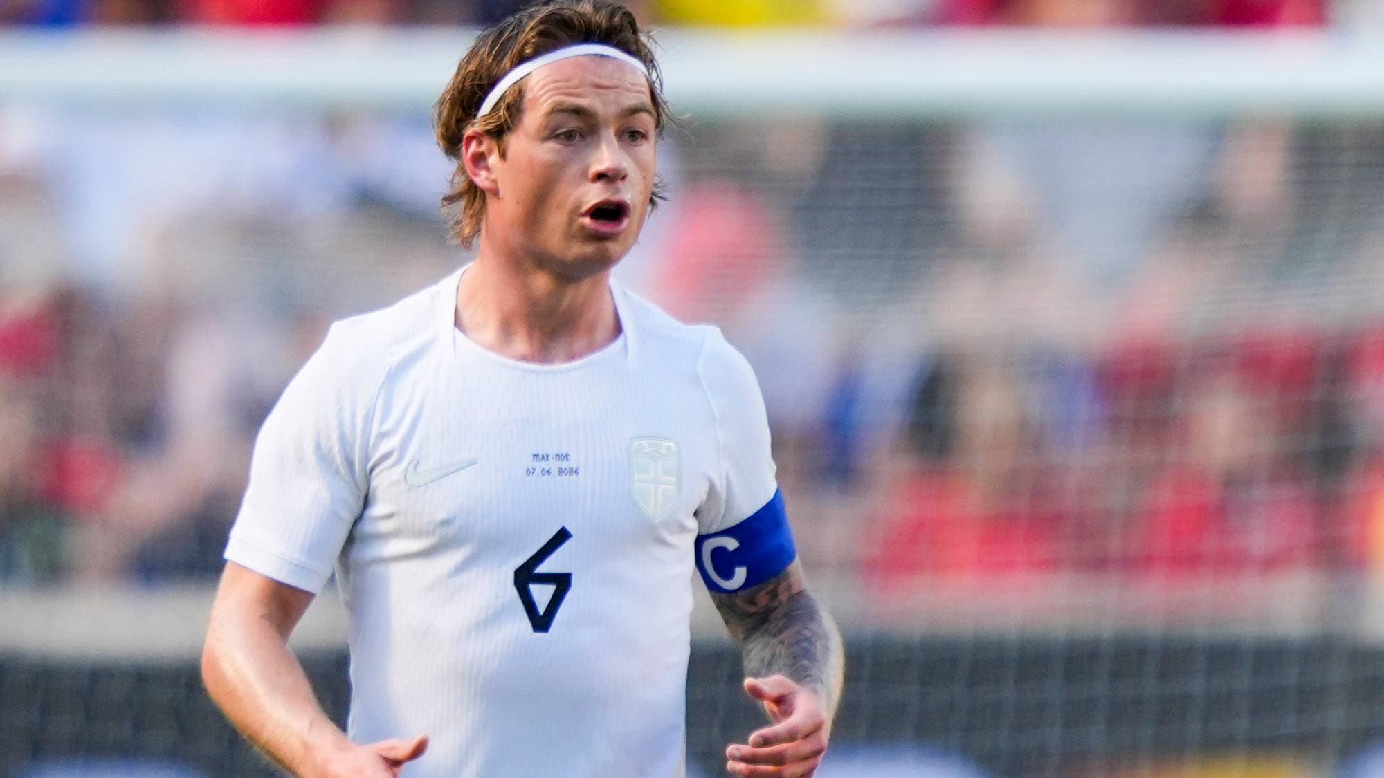 Patrick Berg i kampen mot Marokko
