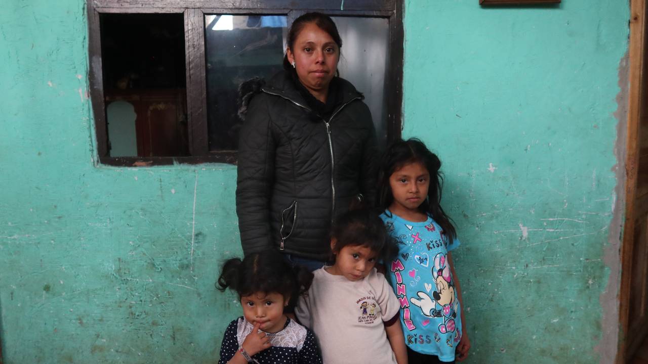 Fernanda is alone with three young children after the man was shot dead.