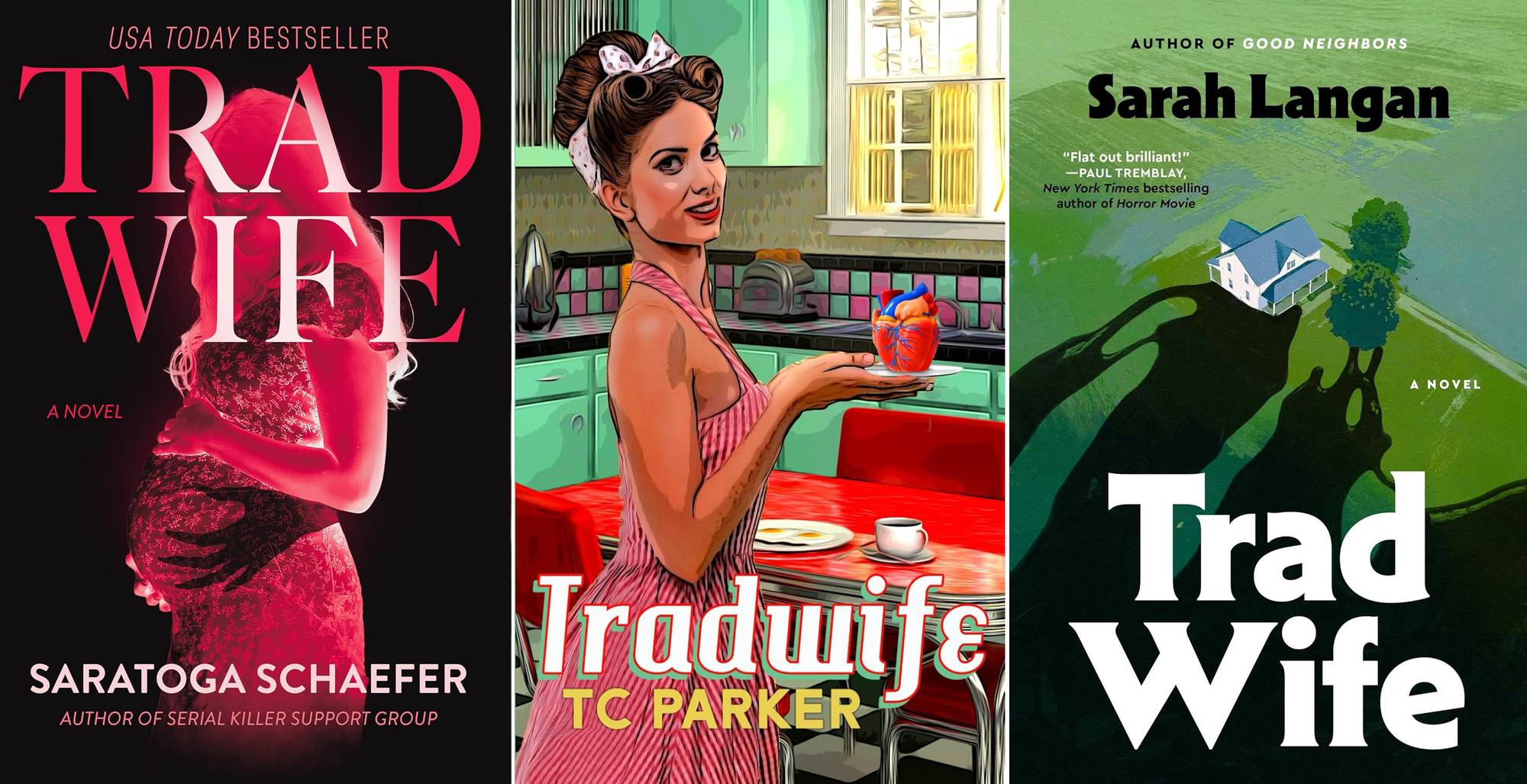 Montasje av tradwife-bøker