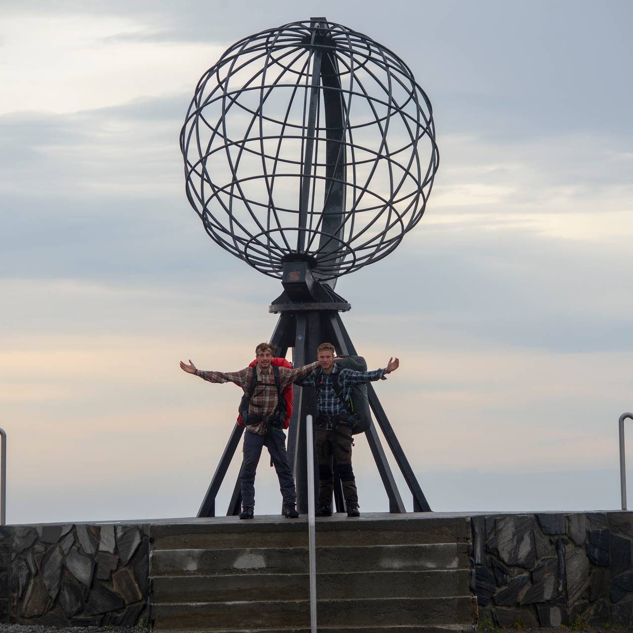 Endelig i mål på Nordkapp