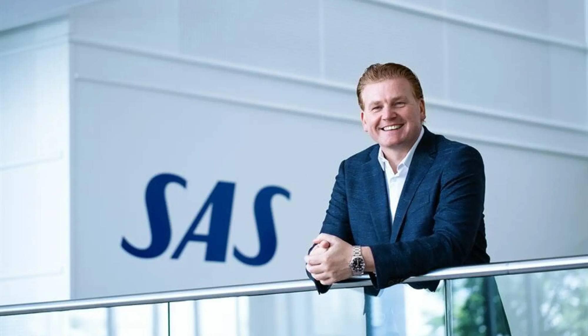 Portrtettfoto av Øystein André Schmidt, pressesjef i SAS