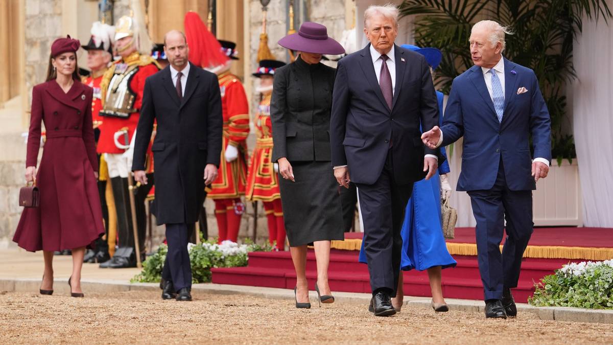 Trump ble tatt imot med pomp, prakt og protest