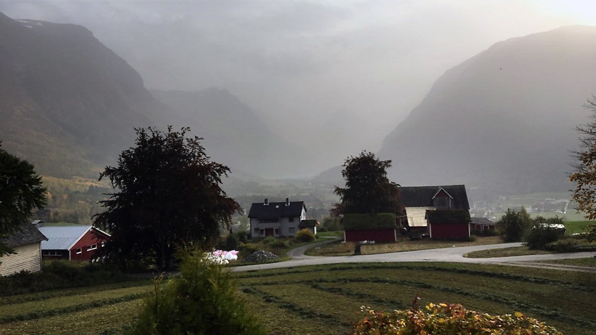 Dis av støvpartiklar på Byrkjelo.