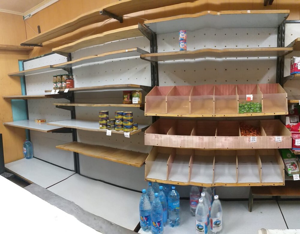 Lukket russisk by er gått tom for mat