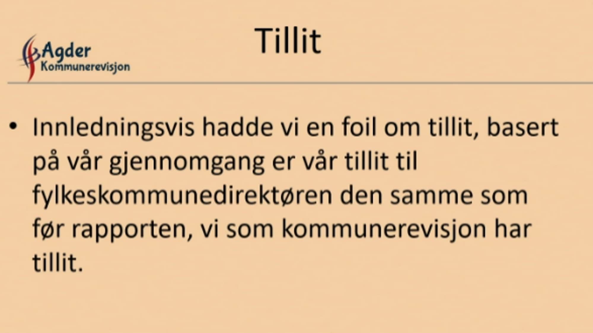 powerpoint slide hvor det står om tillit