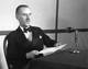 Eric Schaal, Deutsches Exilarchiv 1933-1945 / Weidle Verlag GmbH, Bonn Thomas Mann i studioet til en amerikansk radiokanal, ca. 1940