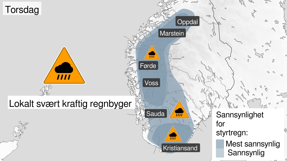 Oppjusterer farevarselet for Agder