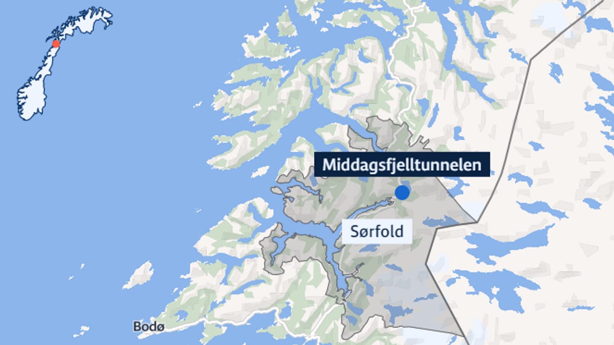 E6 stengt i Sørfold