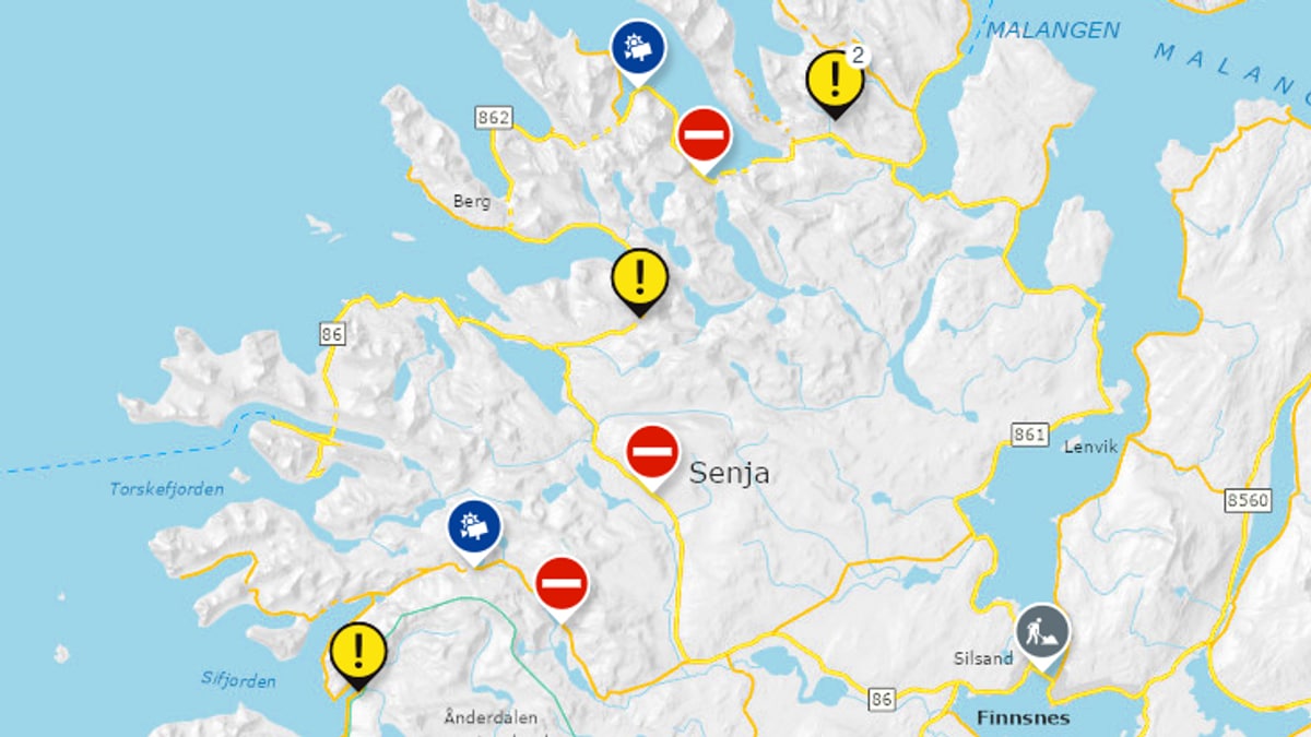 Flere bygder i Troms er isolerte etter snø- og jordskred