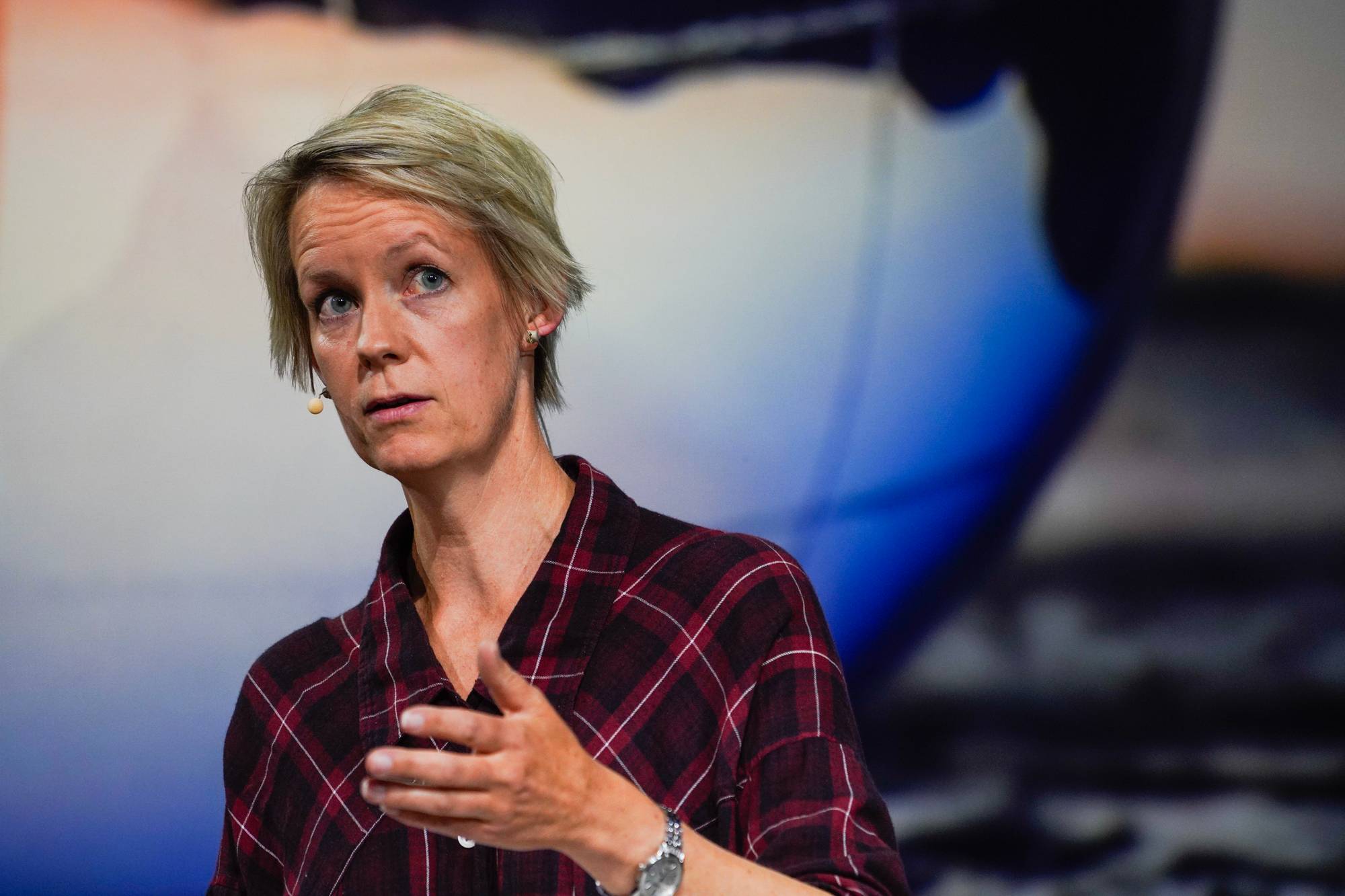 Ingrid Fiskaa med blondt hår