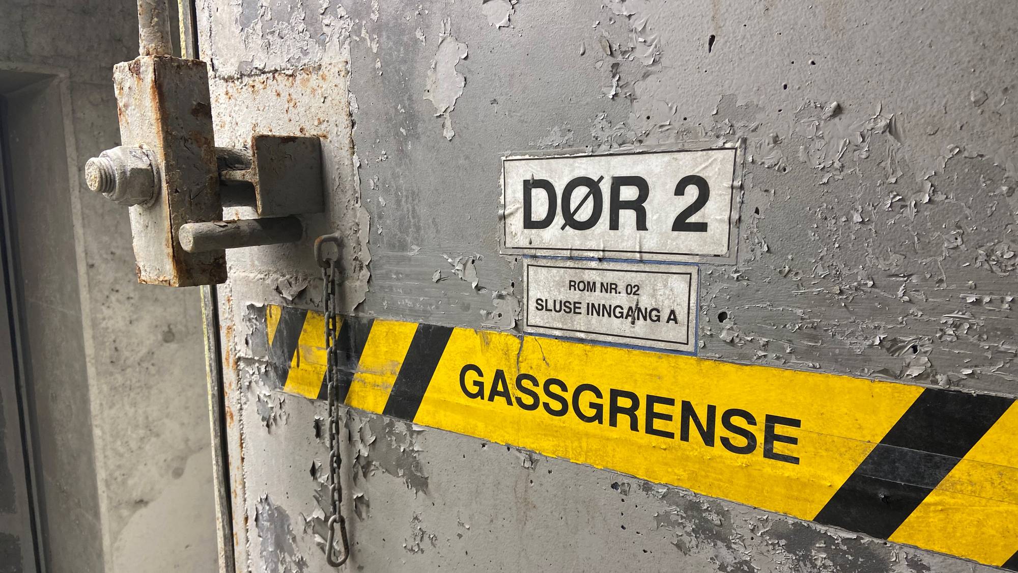 Dør inn til tilfluktsrom St.Hanshaugen