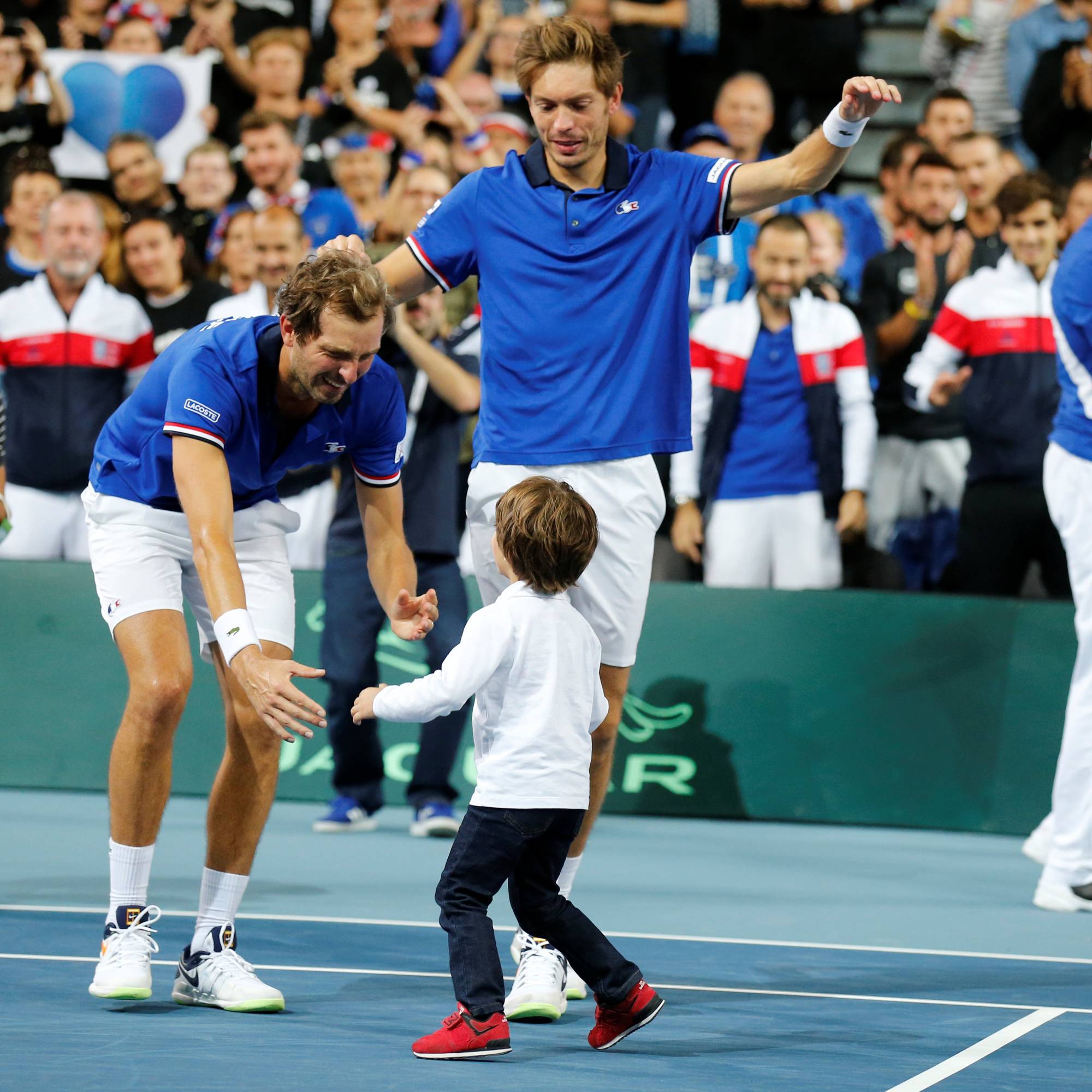 Julien Benneteau og sønnen ayrton